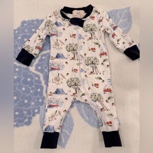 Baby Infant 3M Fall Apples Autumn Baby Zippered Onesie